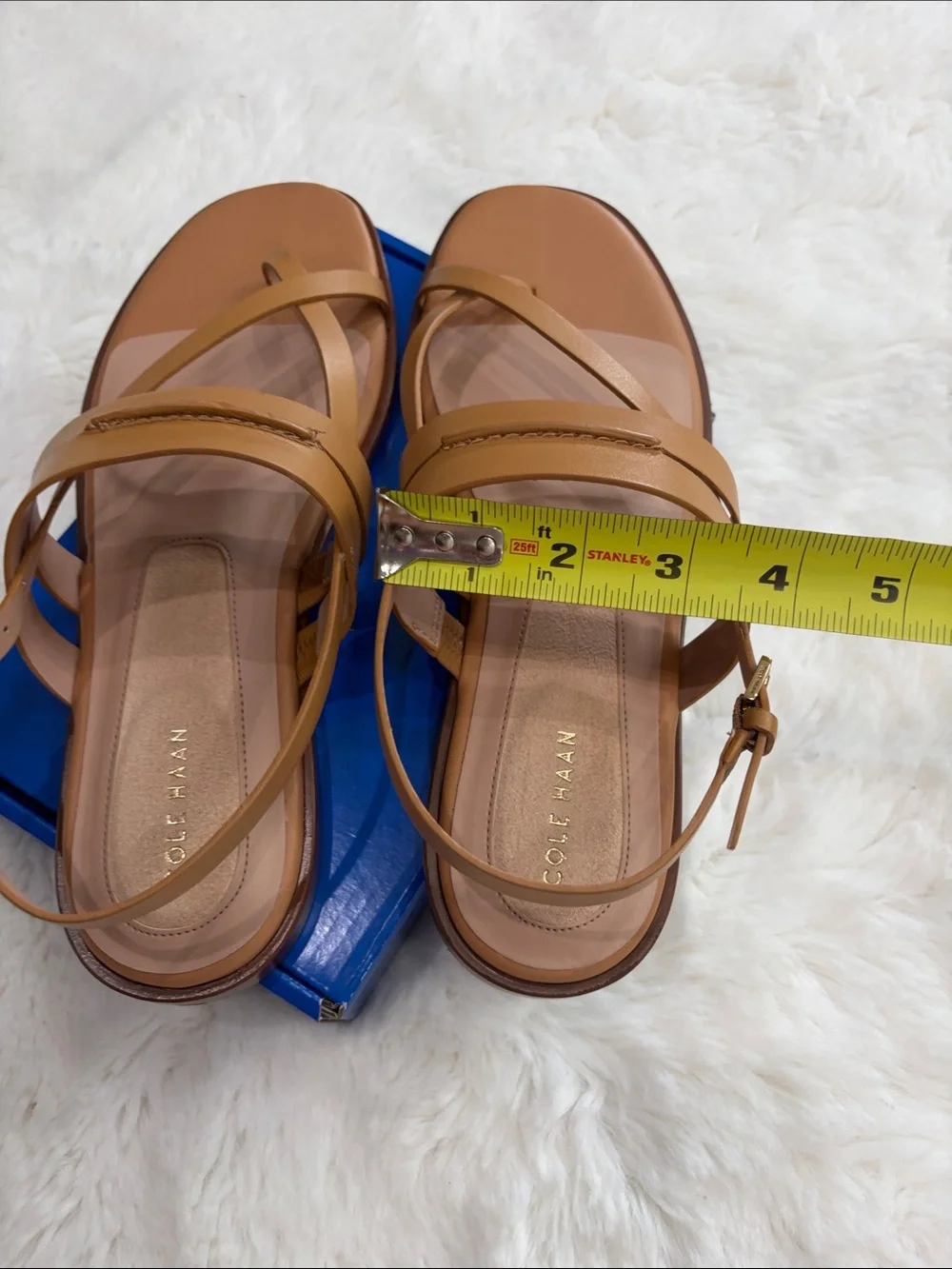Cole Haan Tan Leather Strappy Sandals - Women,Size 9.5 B